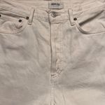 AGOLDE  High Rise Straight Leg 90's Button Fly Jeans White Size‎ 26 Photo 5