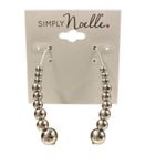 Simply Noelle  Earrings Silver Tone Orb New with Tags Photo 0