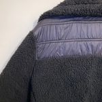 Lucky Brand NWT Black Zip Front Faux Stand Collar Long Sleeve Shearling Jacket S Photo 8