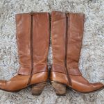 BX by Bronx Emma Knee High Camel Brown Leather Heeled Boots Size 6 1/2 Photo 3