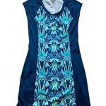 Title Nine  Blue Athletic Venetian Geometric Mini Dress XS Photo 0