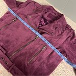 BLANK NYC  Faux Suede Belted Moto Jacket Purple Women’s Size S Photo 5