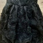 ZARA Black Structured Floral Mini Dress Photo 0