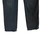 Vervet Flying Monkey Amie Black High Rise Straight Leg Ankle Jeans Raw Hem Button Fly Photo 3