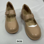 Womans NWOT Cusolemore Wedge Mary Jane Shoes Size 11 Beige Ankle Buckle Tan Photo 0