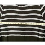 J.Jill  Wearever Dress Womens L Black Blue Stripe Jersey Knit Travel Casual Chic Photo 4
