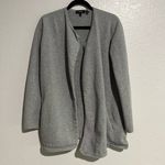 Theory gray Nyma Ko Merino Wool Angora blend open front cardigan Lagenlook Photo 9