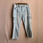 KanCan Felicity High Rise Slim Straight Leg Cargo Pants Sz 13/30‎ Blue Photo 1