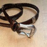 Brighton Vintage  Embossed Braided Leather Belt Photo 1