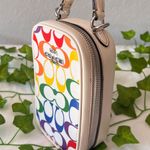 Coach  Eva Phone Crossbody In Rainbow Signature Canvas ck189 Photo 7