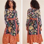 Anthropologie  Adair Velvet-Trimmed Midi Dress 4 Photo 3