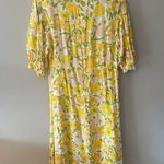 Faithfull the Brand  Jean-Marie Yellow Floral Midi Dress Size 6/M Photo 2