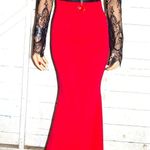 Windsor Black Red Lace Goth Maxi Dress S Photo 2