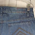 Adam Levine  Denim Blue Patterned Women's Shorts Photo 9