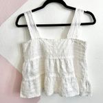 White Eyelet Tiered Babydoll Tank Top Cottagecore Boho Soft Girl Y2K Festival XS Photo 1