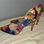 INC International Concepts Womens 6M Kenjay Floral Print D'Orsay Pumps Heels Orange Size 6 Photo 3