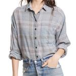 Free People  Womens Cropped Cutie Plaid Button Front Batwing Shirt Size XS Photo 0