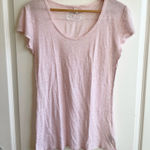 ALLSAINTS  Spitalfields Light Pink Scoop Neck Tshirt Sz 10 Cotton lightweight Photo 0
