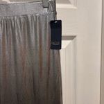 NWT Rachel Roy Iggy Silver Metallic Pencil Skirt L Holiday Party Elastic Waist Size L Photo 1