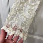 Kay Celine EUC Vintage women’s lace floral paisley stretch 3/4 sleeve blouse top Photo 1