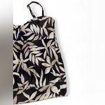 Croft & Barrow Y2K brown and tan leaf print babydoll style strapless top Photo 2