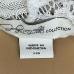 Jaclyn Smith White Lace Full Zip Up Hooded Short Sleeve Swim Coverup Womens L Photo 9