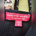 Charlotte Tarantula Flower Print Knit Cardigan Black and Pink Size M Size M Photo 3
