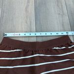 Striped Sweater Sweat Shorts brown white size small Photo 2