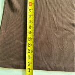 Reba  Chocolate Brown Ribbed Embellished Blouse Size 2X Photo 6