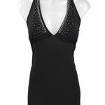 Ocean Drive Vintage Clothing Co. Studded Rhinestone Black Cocktail Party Dress L Photo 0