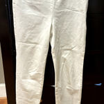 Talbots 10 Petite White Chatham Style Trouser Pant Side Zip Photo 0