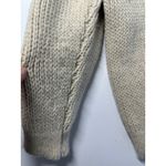 Women's Cream Chunky Knit 100% Hand Made,  Sz: L? Check Measurements (b15B) Photo 5