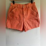BDG Orange Cargo Denim Shorts Photo 2