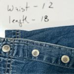 Gap  Snap Front Blue Denim jean Skirt Size 2 Photo 2