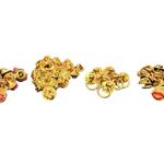 Lot of (54) Mini Gold Pins Lips Rings and Hearts Photo 0