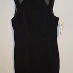 JayGodfrey Black Mesh Panel Cutout Dress Mini High Neck Cocktail Neutral 8 Photo 0