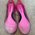 Wet Seal  Pink Ombre Glitter Studded Jelly Flats Size 6 Photo 0