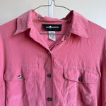 Sag Harbor Sag‎ Harbor sz 10 pink 100% silk VTG classic minimalist button blouse shirt Photo 1