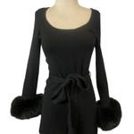 Lovers + Friends  Anais Faux Fur Romper in Black Medium New Womens Knit outfit Photo 3