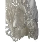 Women’s J.Crew White Eyelet Mockneck Sleeveless Top Medium Summer Resortwear Photo 6