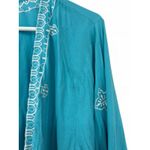 Ariat NWT | S | Kimono Cardigan Nita Teal Embroidered Womens Open Blouse Photo 2