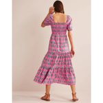 Boden Smocked Bodice Maxi Dress in Festival Pink Size 6 Photo 1