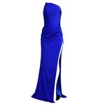 Jovani  Asymmetric Strapless Neck Gown 26166, Royal Blue, 4 (US) Photo 3