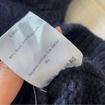 Olive Wool Sweater crewneck womens Navy Blue (small medium) classic heavy warm Photo 3