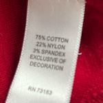 Cable & Gauge  Red cardigan sweater with black sequin embellishment holiday retro Photo 5