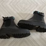 Kurt Geiger SAWYER WOMENS BLACK EMBELLISHED LEATHER SLIP ON CHELSEA BOOTS SIZ 37 Photo 3