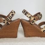 UGG  Calf Hair Leopard/Cheetah Jazmine Sandal Wedge Espidrille Heels Photo 3