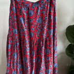 Roller Rabbit ✨SALE Red Lorien Carlisa Floral Print Tiered Maxi Skirt Sz M NWT Photo 3