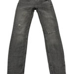ZARA Jeans Womens Size 4 Gray Skinny Distressed Frayed Hem Grunge Photo 0