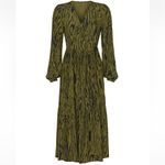 Baum Und Pferdgarten Allessia Wrap Dark Green Print Midi Maxi Dress Sz42 US 12 Photo 4